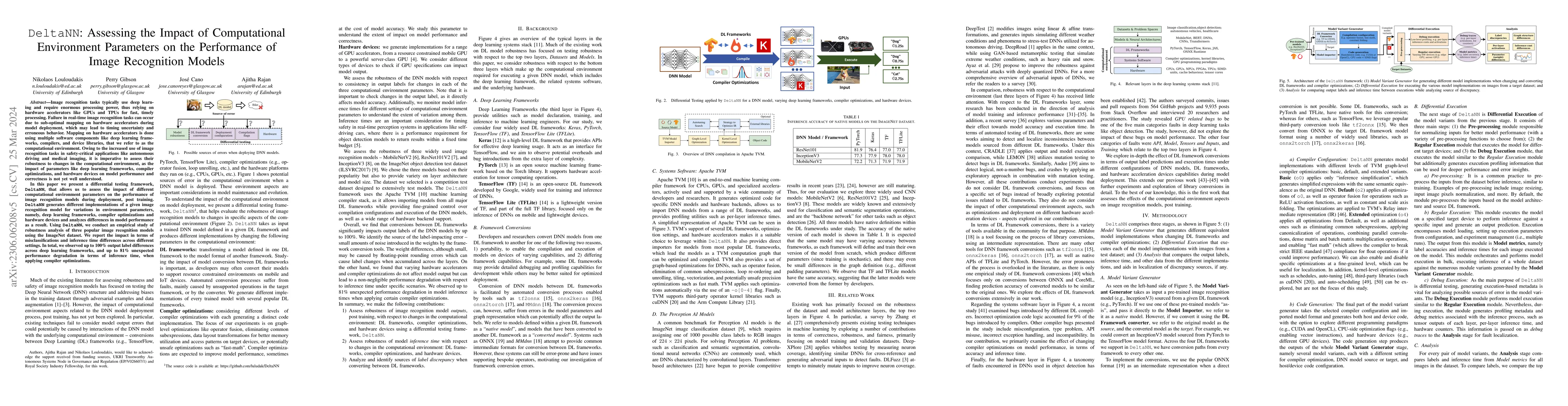 Thumbnail for DeltaNN: Assessing the Impact of Computational Environment Parameters on
  the Performance of Image Recognition Models