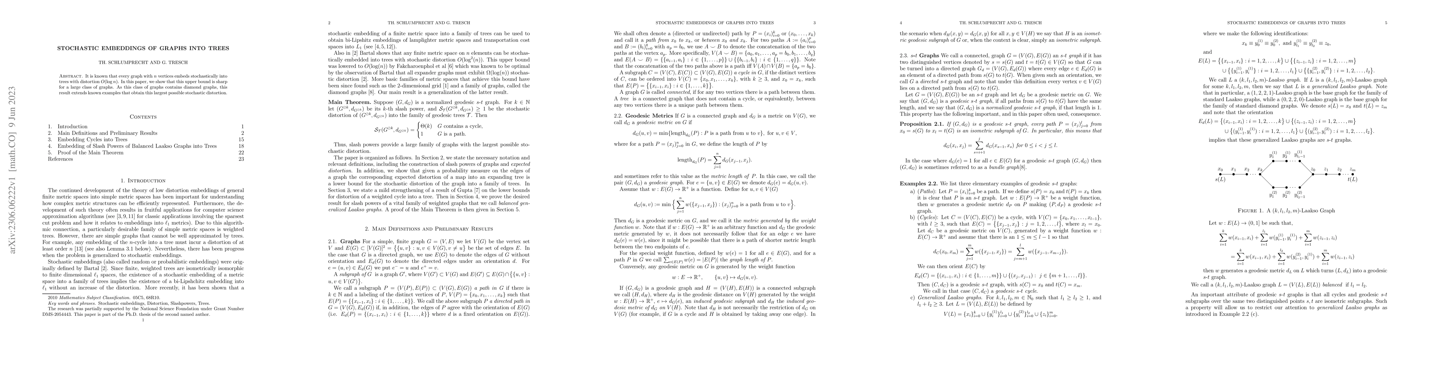 Thumbnail for Stochastic Embeddings of Graphs into Trees