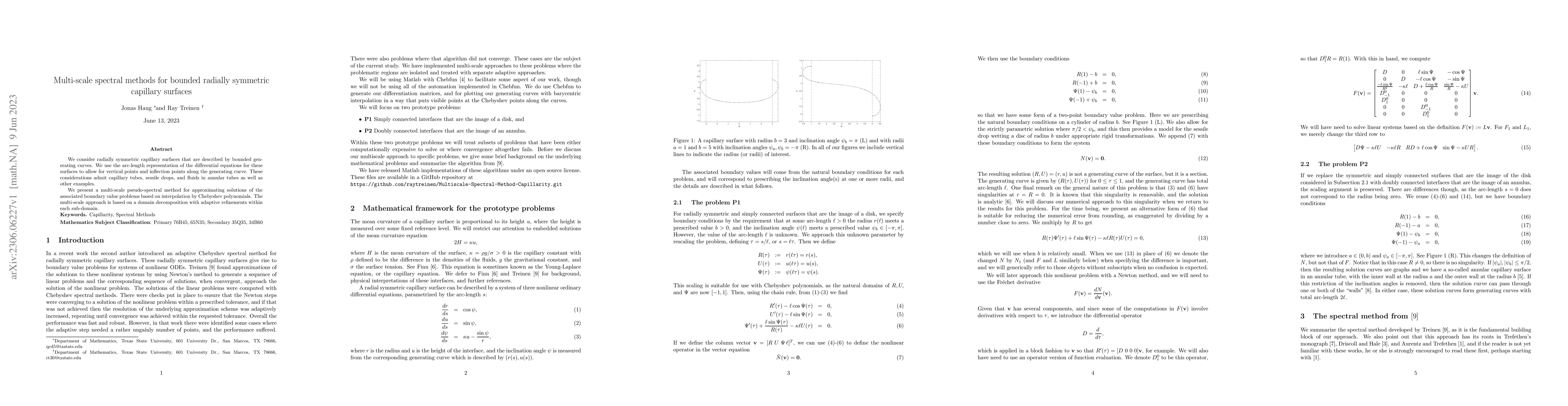 Thumbnail for Multi-scale spectral methods for bounded radially symmetric capillary
  surfaces