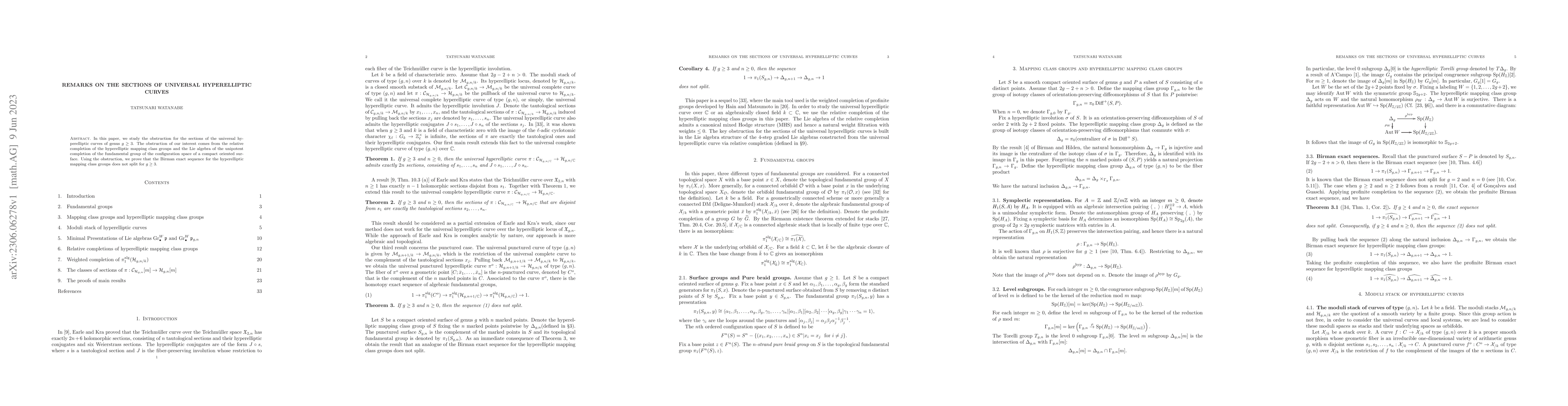 Thumbnail for Remarks on the sections of universal hyperelliptic curves