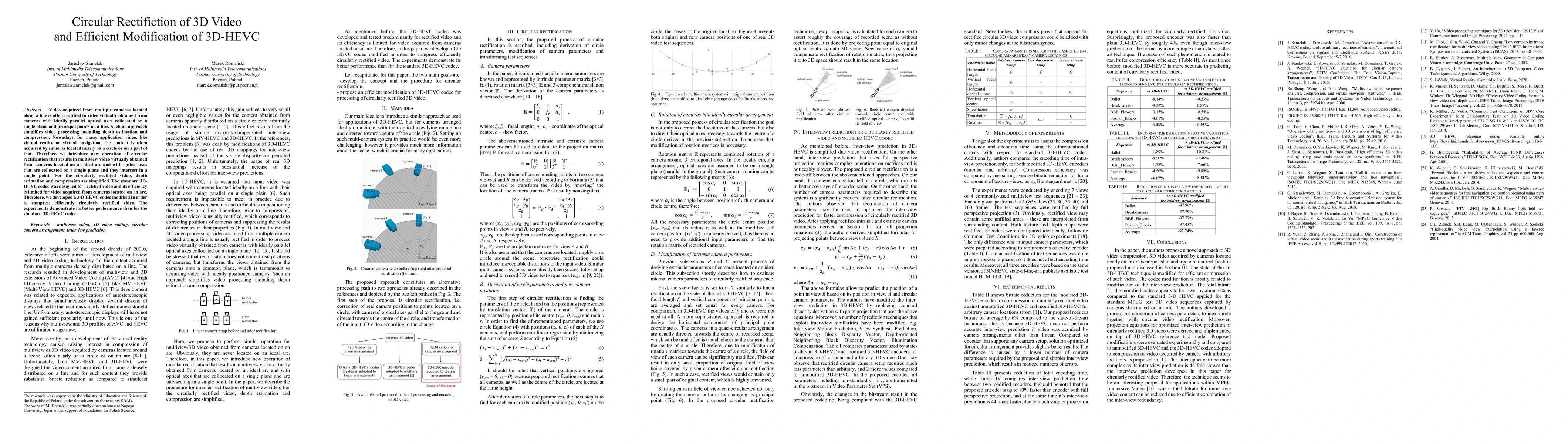 Thumbnail for Circular Rectifiction of 3D Video and Efficient Modification of 3D-HEVC