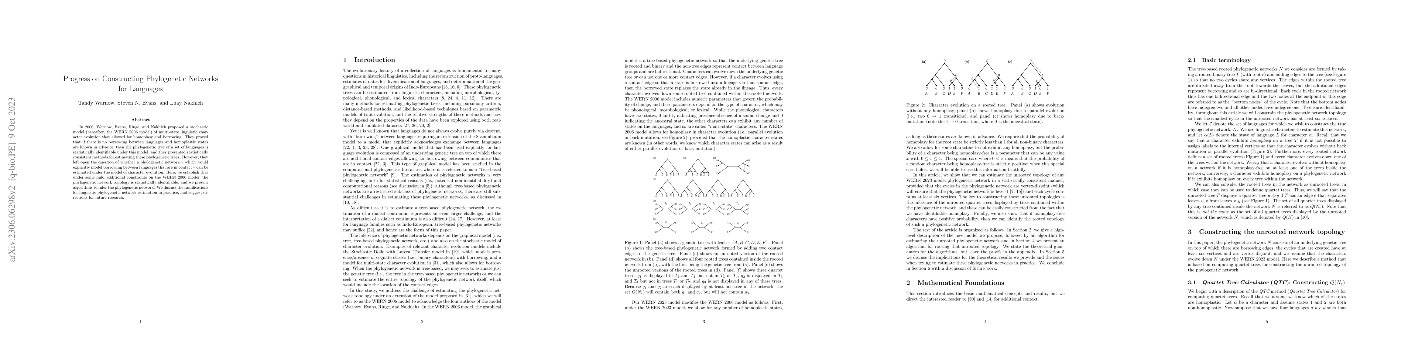 Thumbnail for Progress on Constructing Phylogenetic Networks for Languages