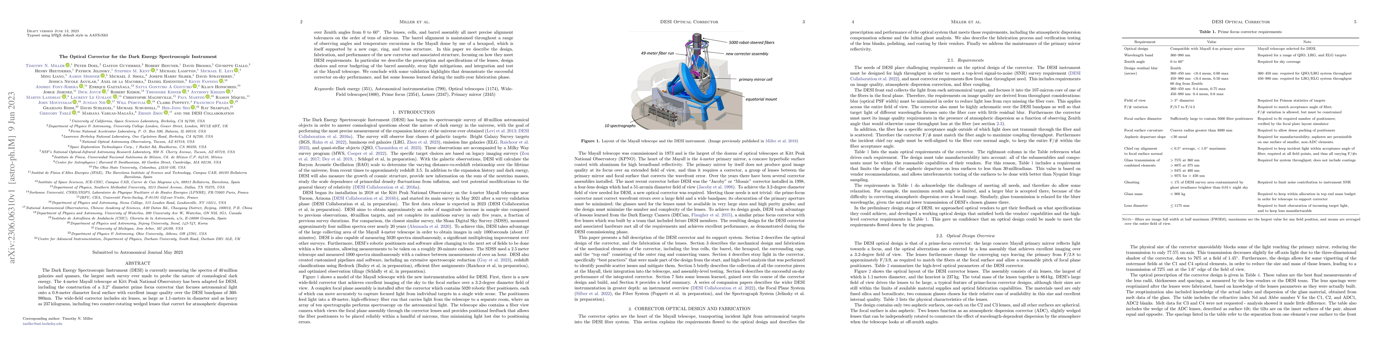 Thumbnail for The Optical Corrector for the Dark Energy Spectroscopic Instrument