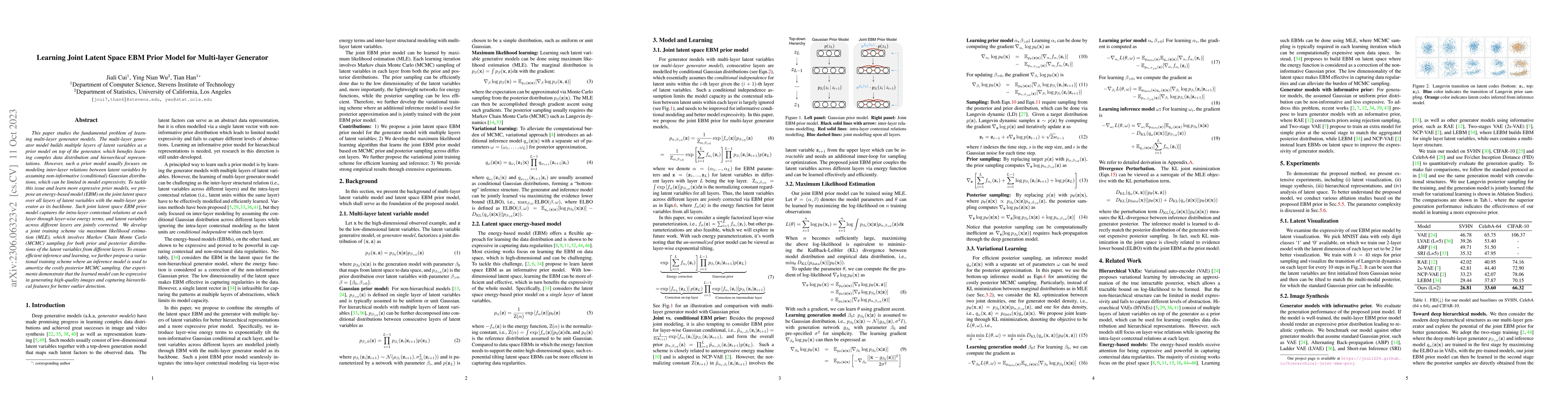 Thumbnail for Learning Joint Latent Space EBM Prior Model for Multi-layer Generator