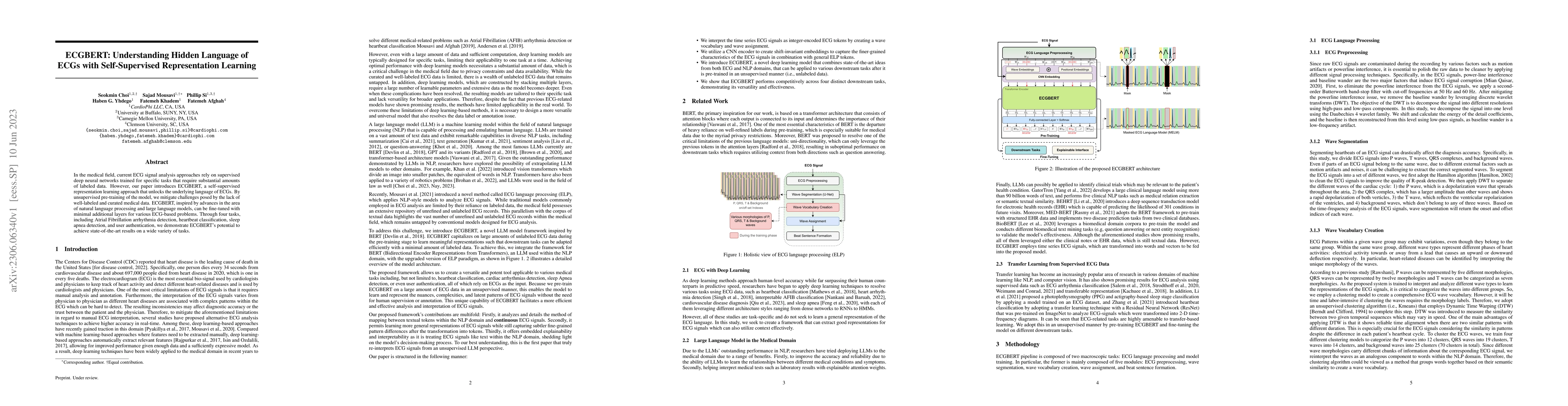 Thumbnail for ECGBERT: Understanding Hidden Language of ECGs with Self-Supervised
  Representation Learning