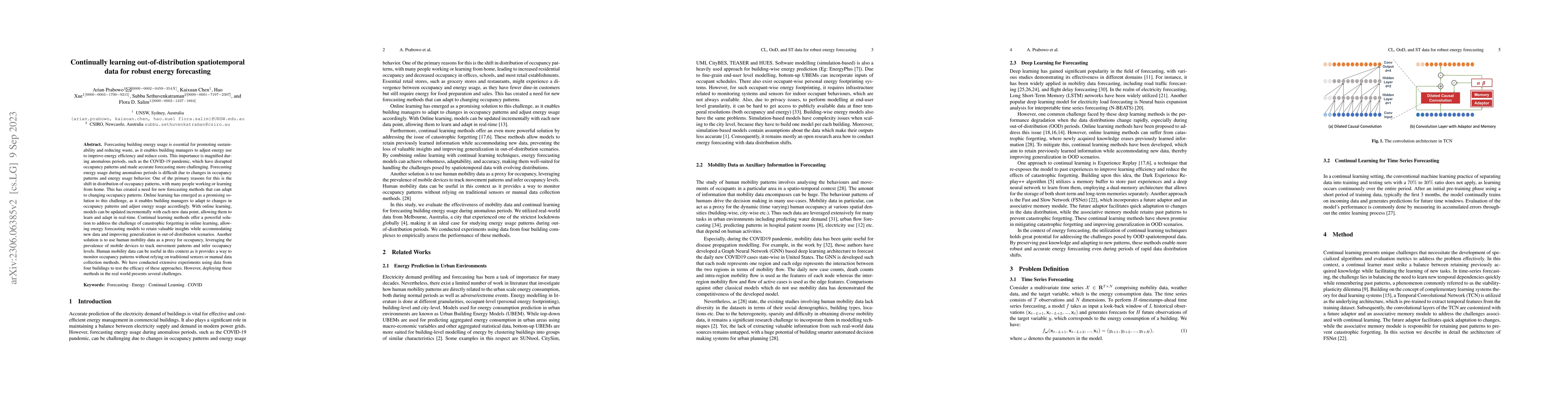 Thumbnail for Continually learning out-of-distribution spatiotemporal data for robust
  energy forecasting