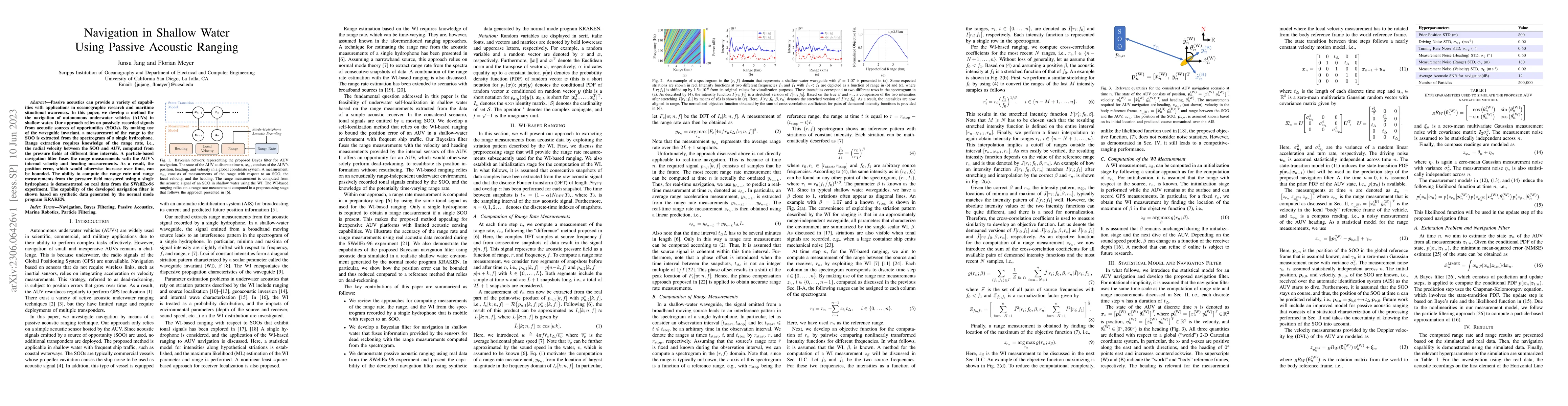 Thumbnail for Navigation in shallow water using passive acoustic ranging