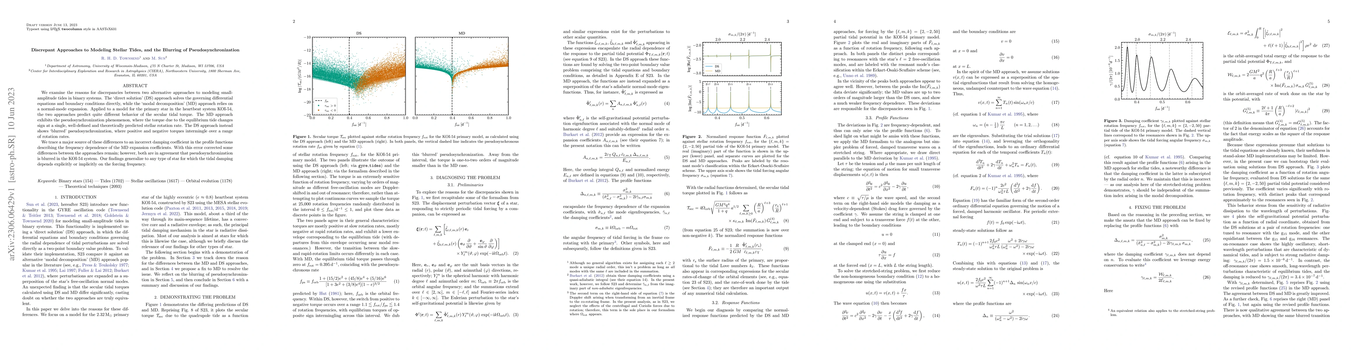 Thumbnail for Discrepant Approaches to Modeling Stellar Tides, and the Blurring of
  Pseudosynchronization