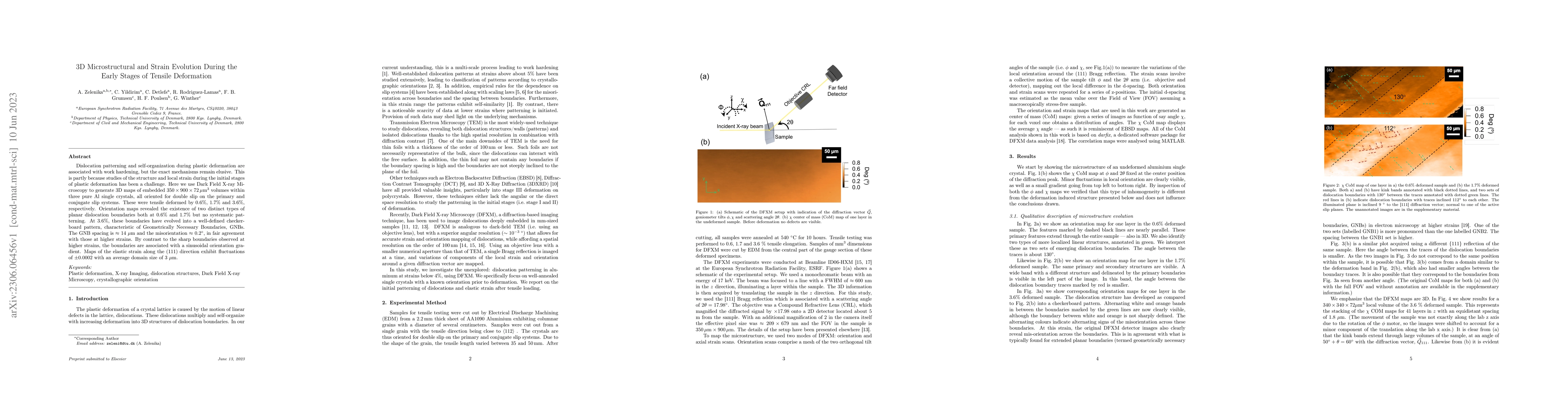 Thumbnail for 3D Microstructural and Strain Evolution During the Early Stages of
  Tensile Deformation