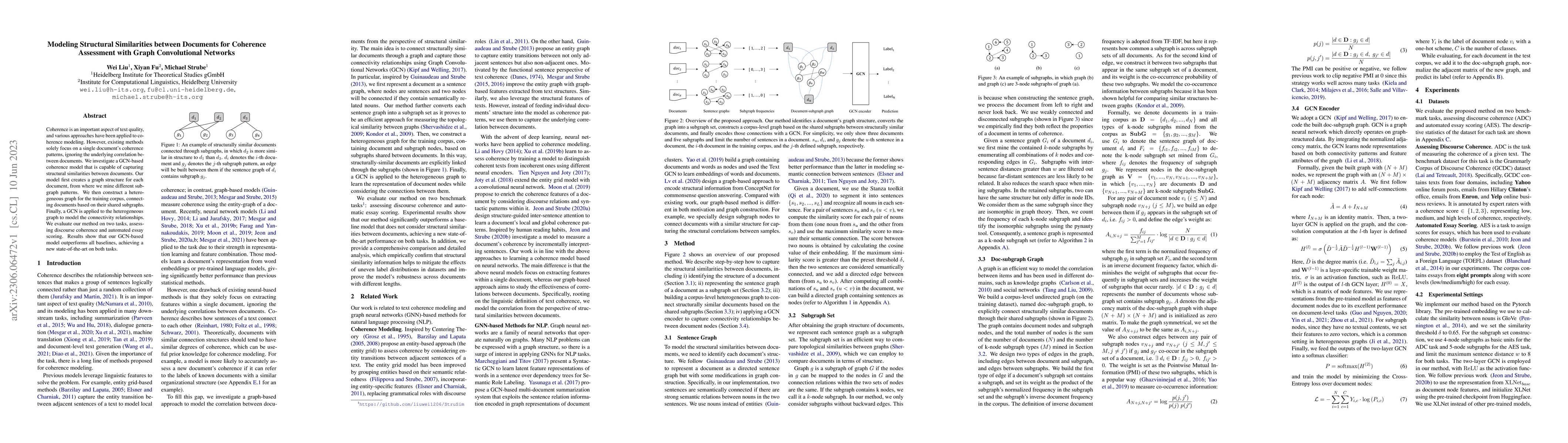 Thumbnail for Modeling Structural Similarities between Documents for Coherence
  Assessment with Graph Convolutional Networks