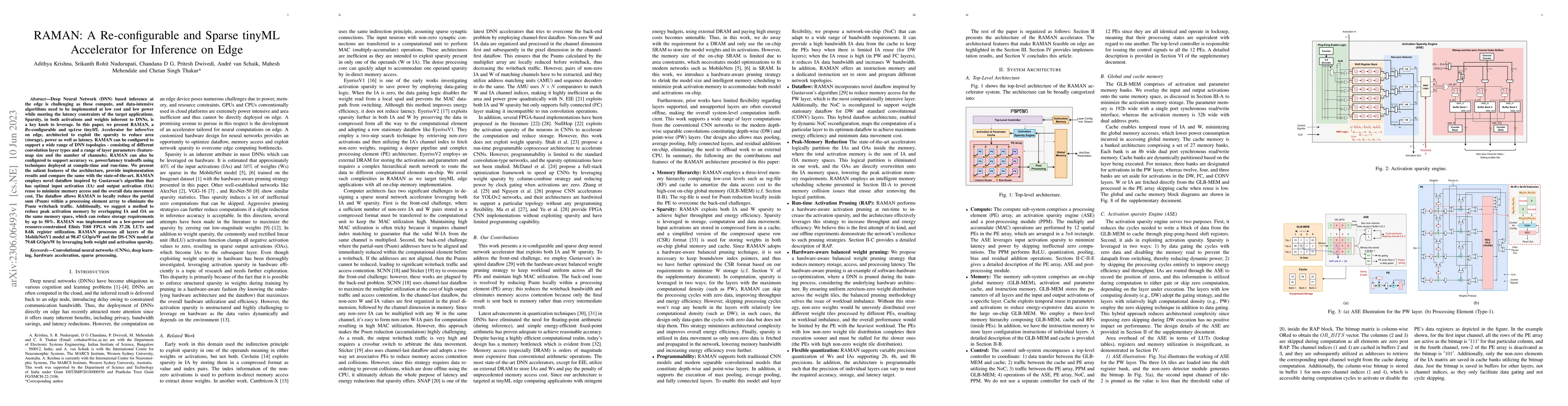 Thumbnail for RAMAN: A Re-configurable and Sparse tinyML Accelerator for Inference on
  Edge