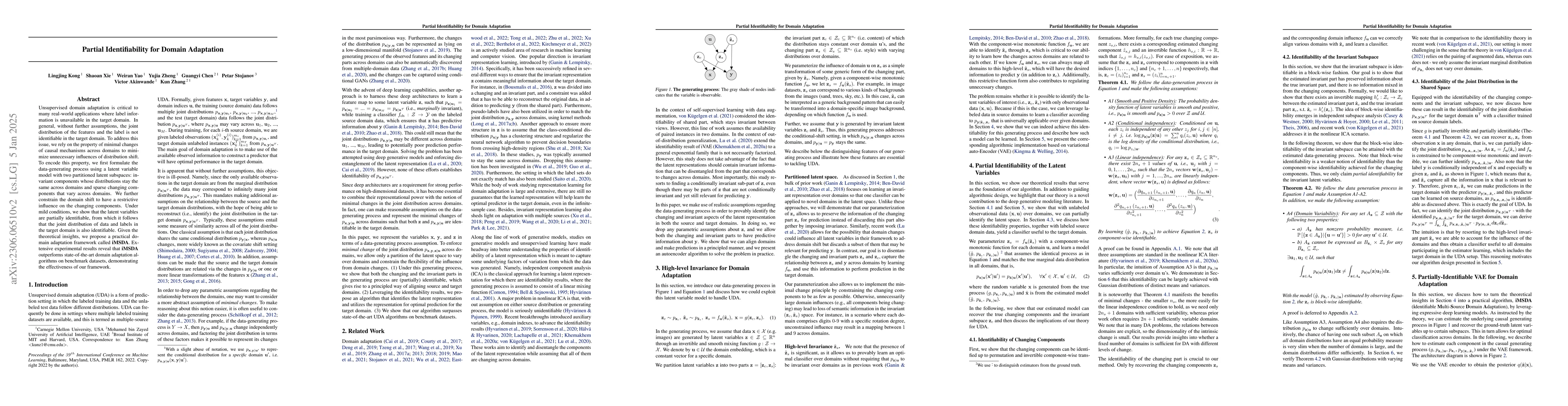 Thumbnail for Partial Identifiability for Domain Adaptation