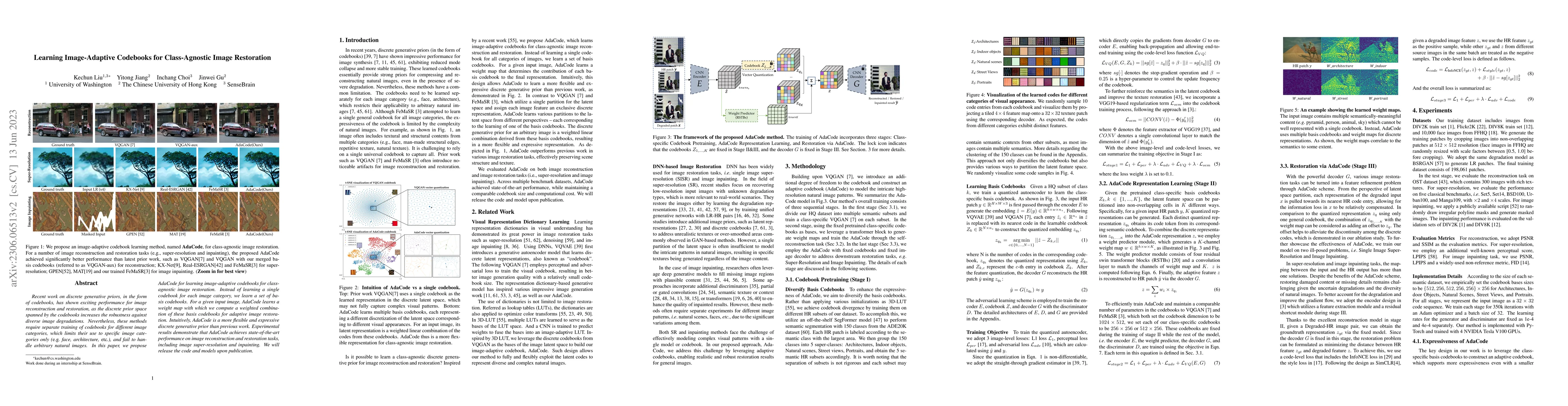 Thumbnail for Learning Image-Adaptive Codebooks for Class-Agnostic Image Restoration