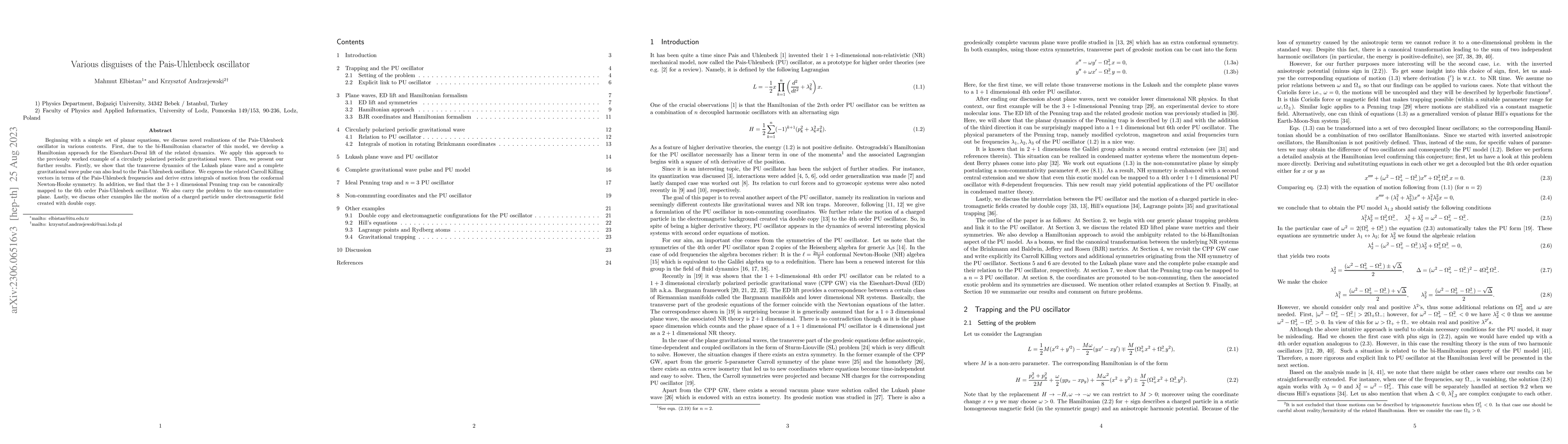 Thumbnail for Various disguises of the Pais-Uhlenbeck oscillator