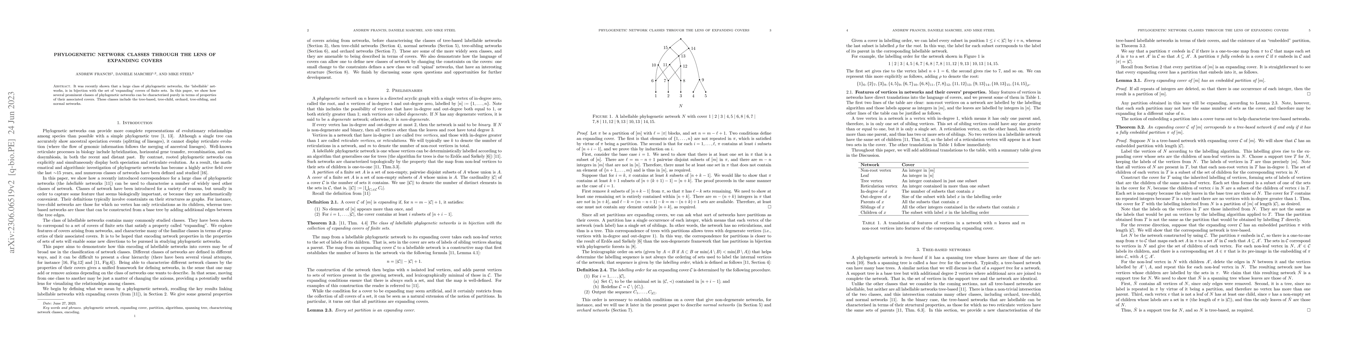 Thumbnail for Phylogenetic network classes through the lens of expanding covers