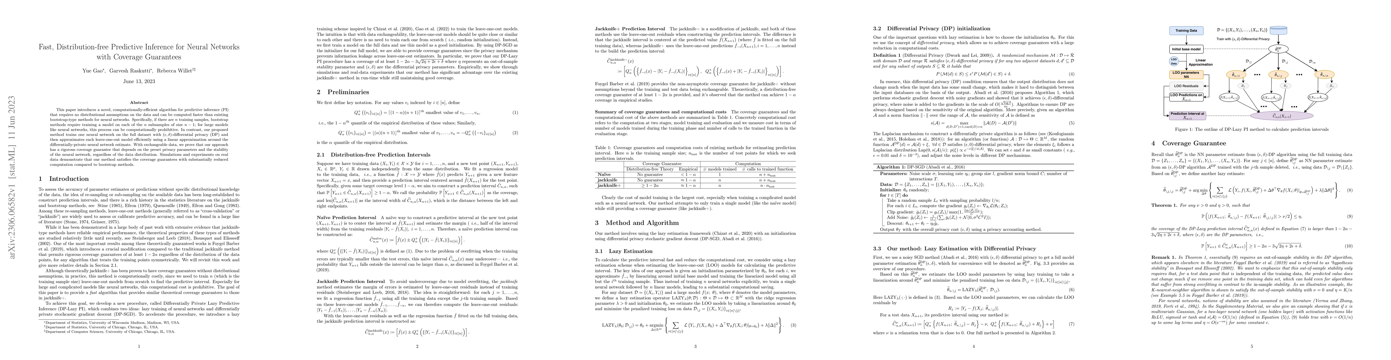 Thumbnail for Fast, Distribution-free Predictive Inference for Neural Networks with
  Coverage Guarantees