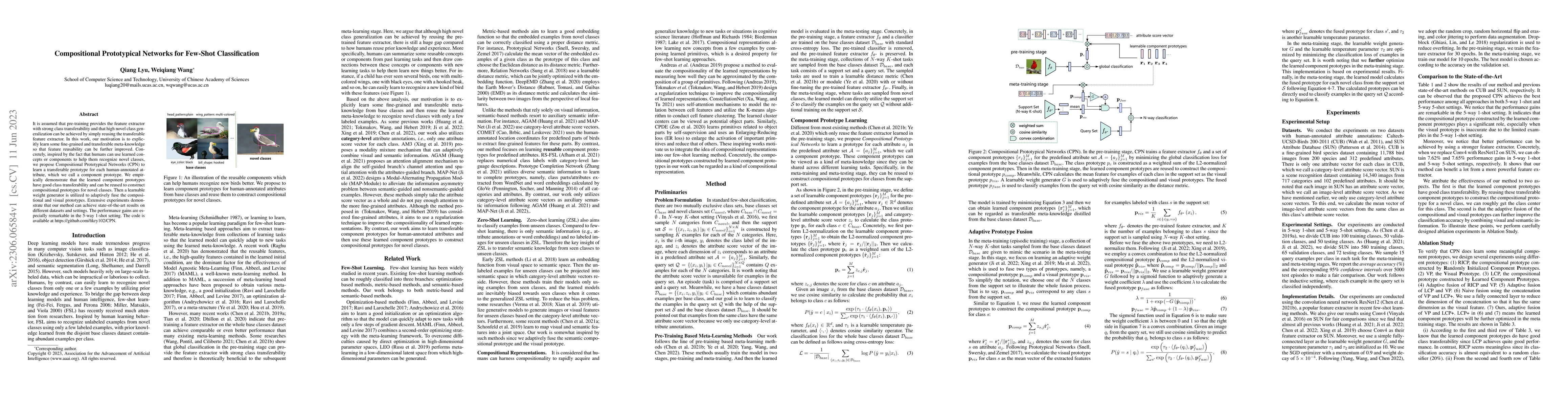 Thumbnail for Compositional Prototypical Networks for Few-Shot Classification