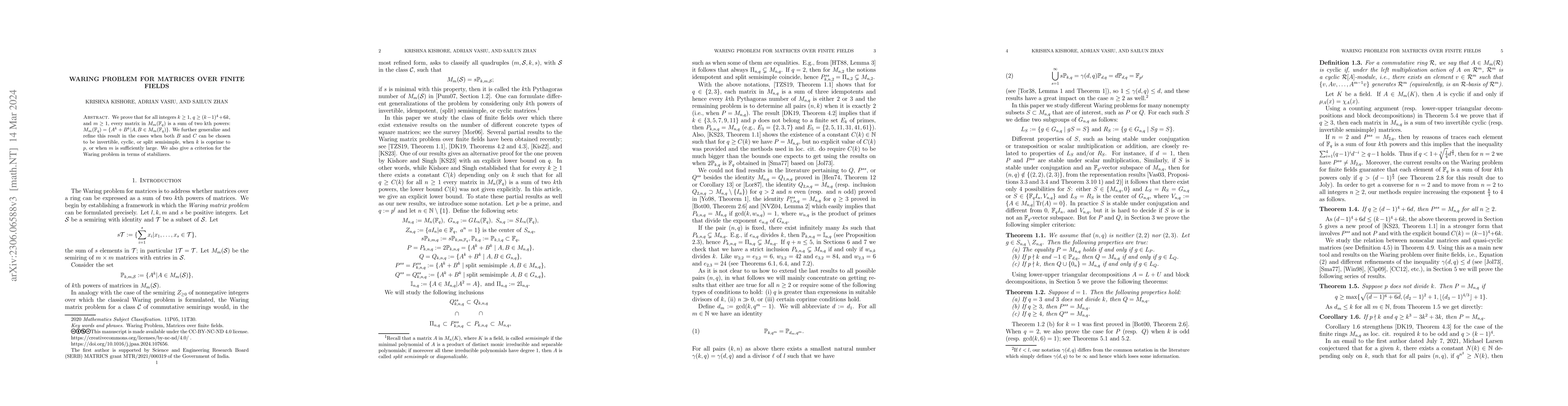 Thumbnail for Waring Problem for Matrices over Finite Fields