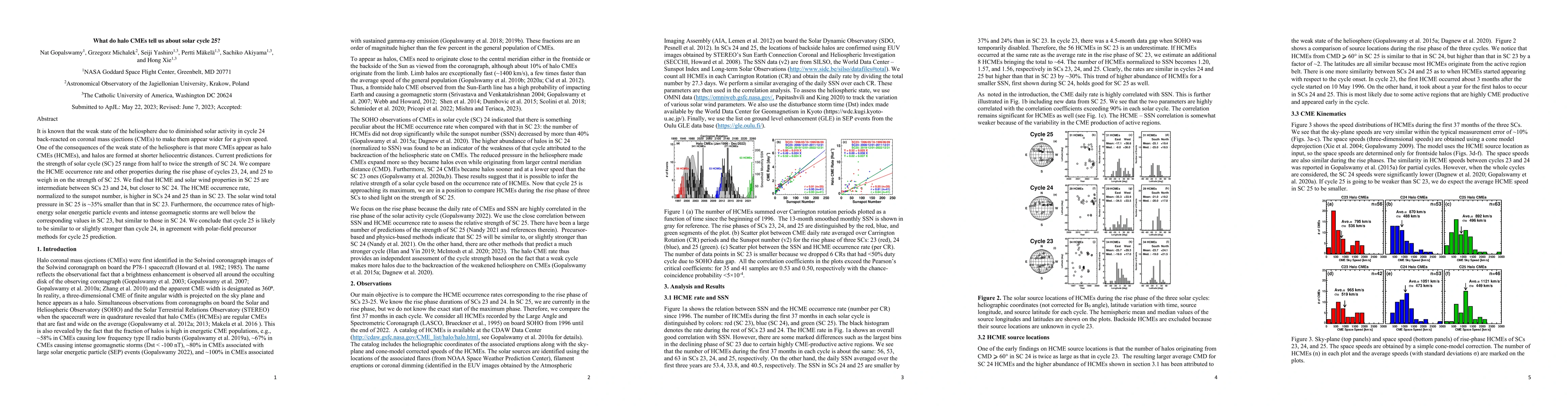 Thumbnail for What do halo CMEs tell us about solar cycle 25?