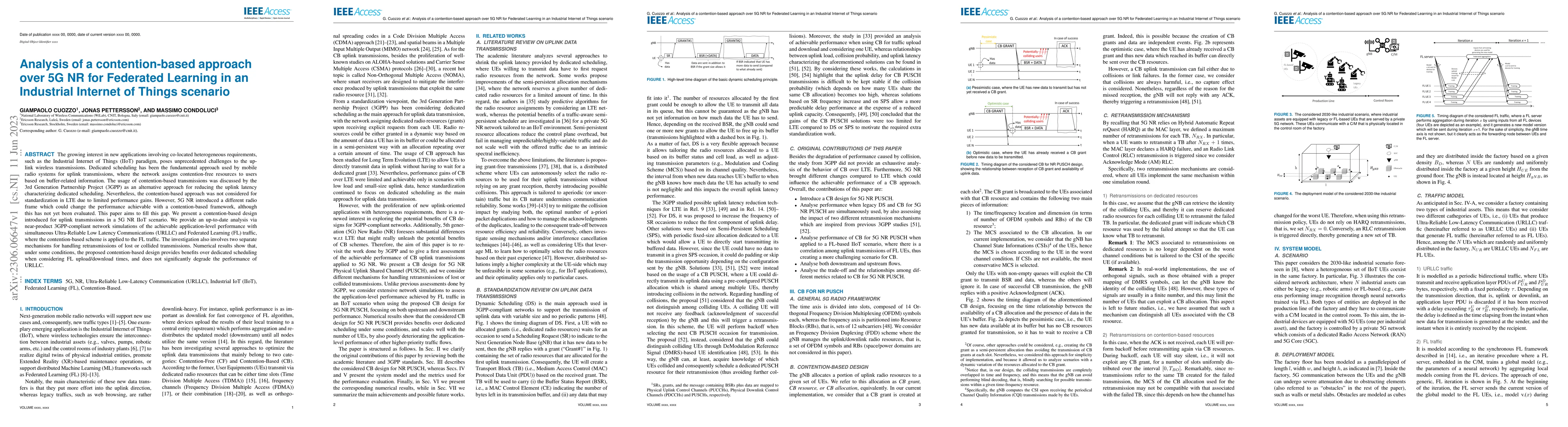 Thumbnail for Analysis of a contention-based approach over 5G NR for Federated
  Learning in an Industrial Internet of Things scenario