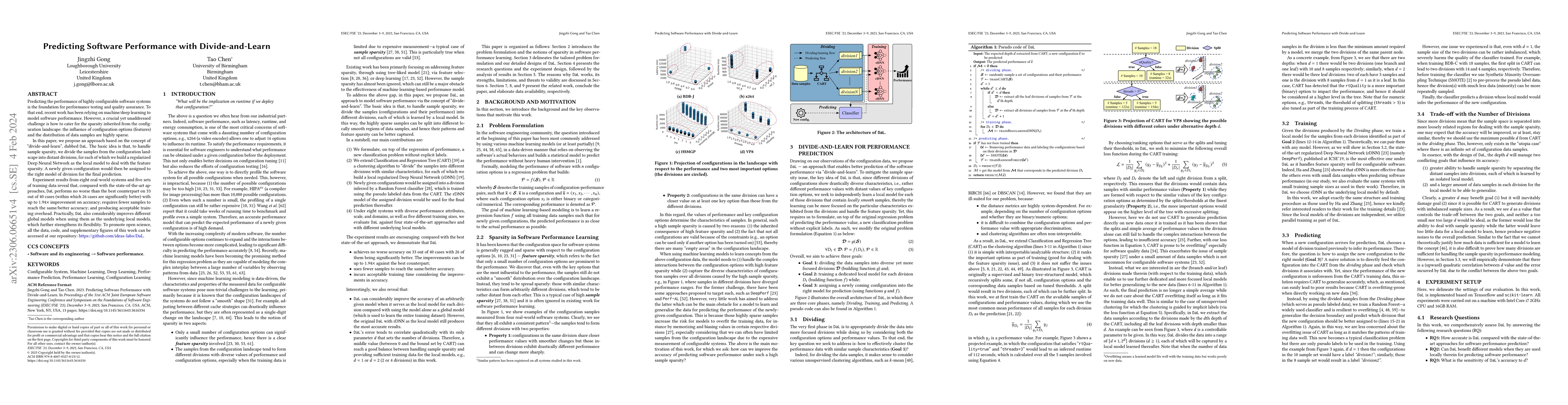 Thumbnail for Predicting Software Performance with Divide-and-Learn