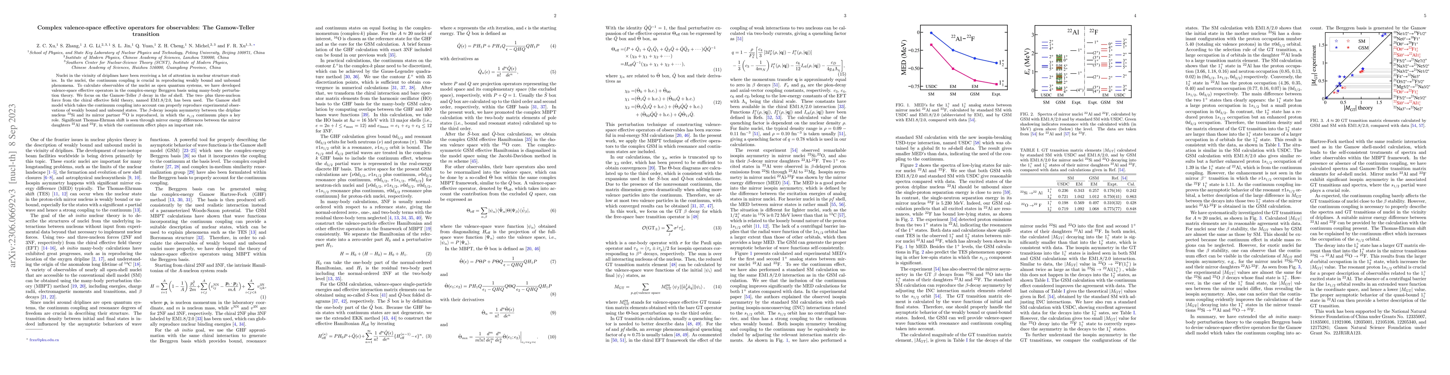 Thumbnail for Complex valence-space effective operators for observables: the
  Gamow-Teller transition