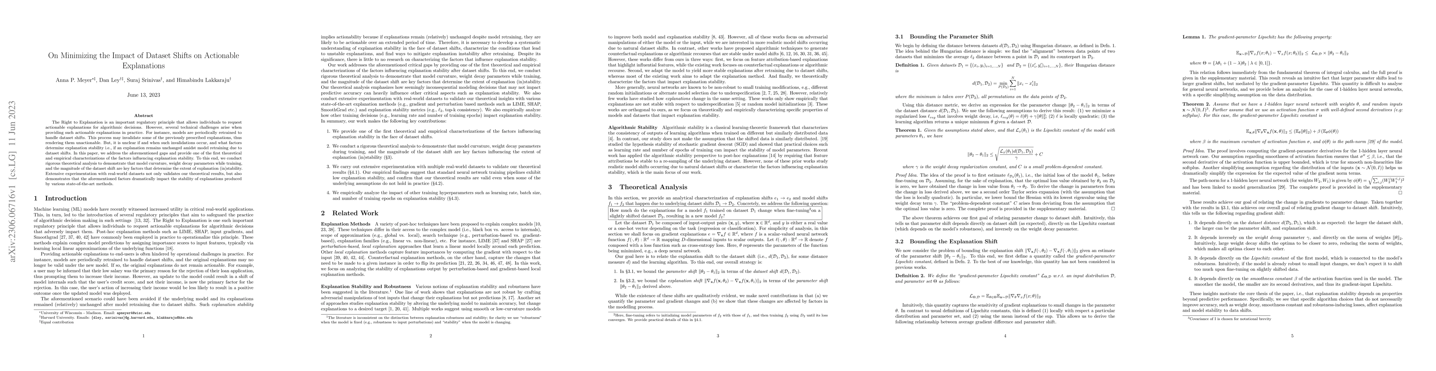 Thumbnail for On Minimizing the Impact of Dataset Shifts on Actionable Explanations