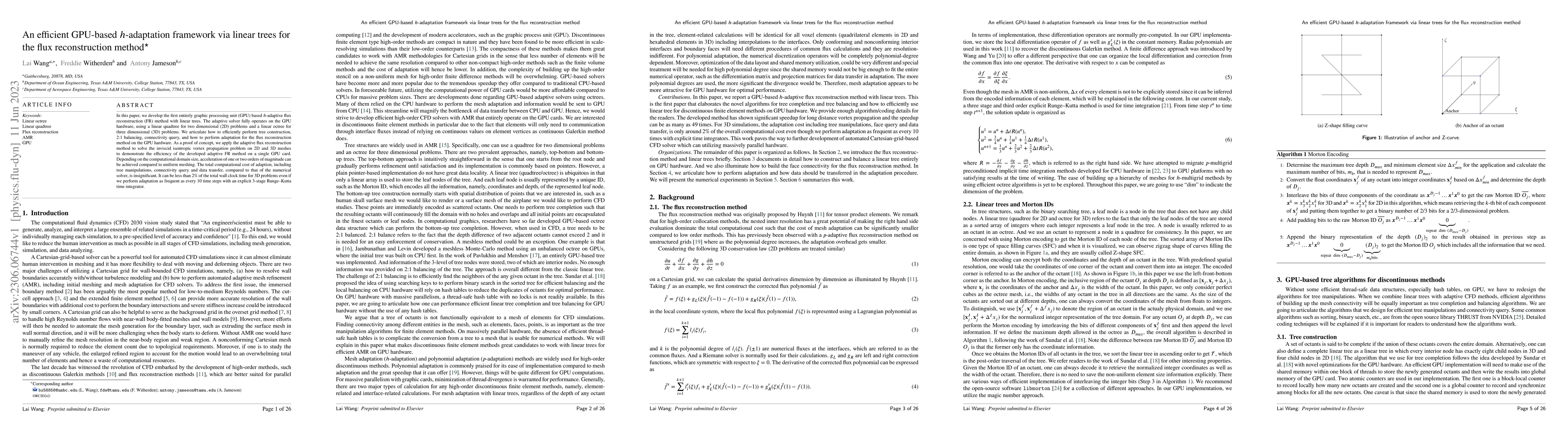Thumbnail for An efficient GPU-based h-adaptation framework via linear trees for the
  flux reconstruction method