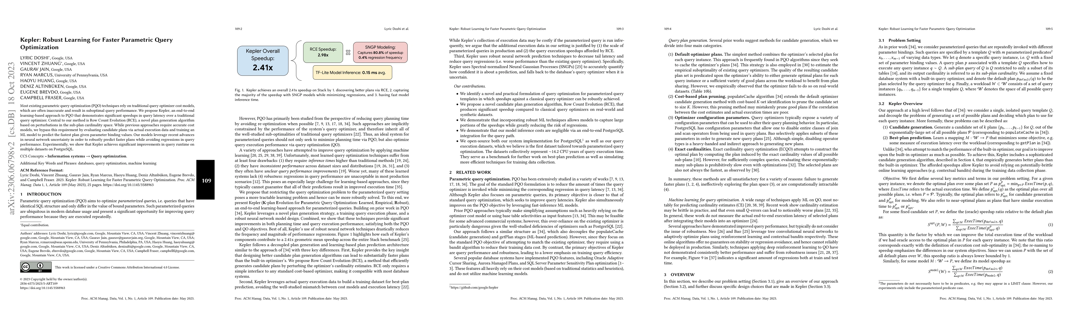 Thumbnail for Kepler: Robust Learning for Faster Parametric Query Optimization