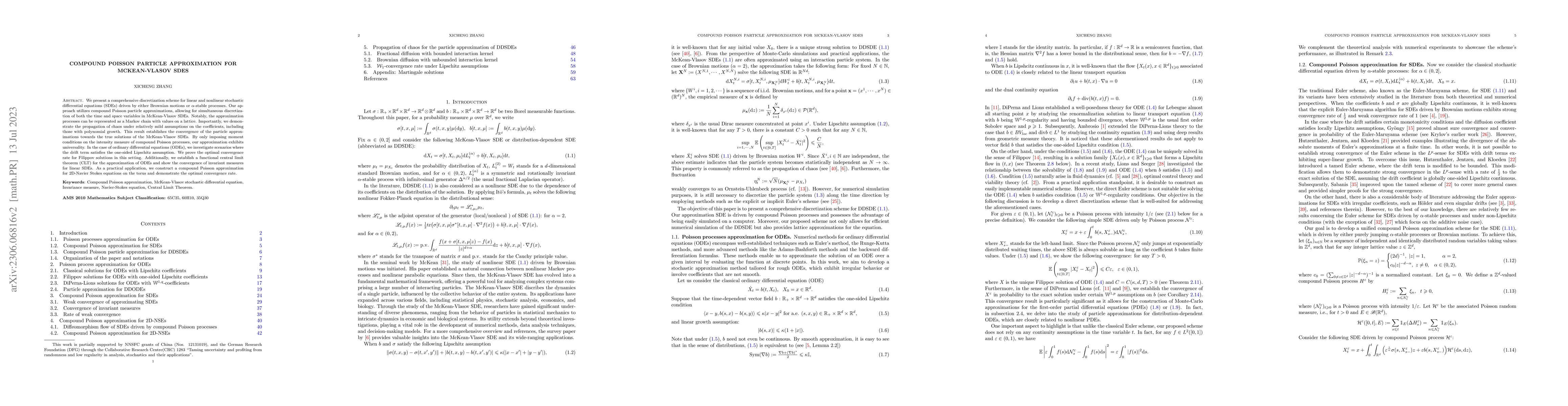 Thumbnail for Compound Poisson particle approximation for McKean-Vlasov SDEs