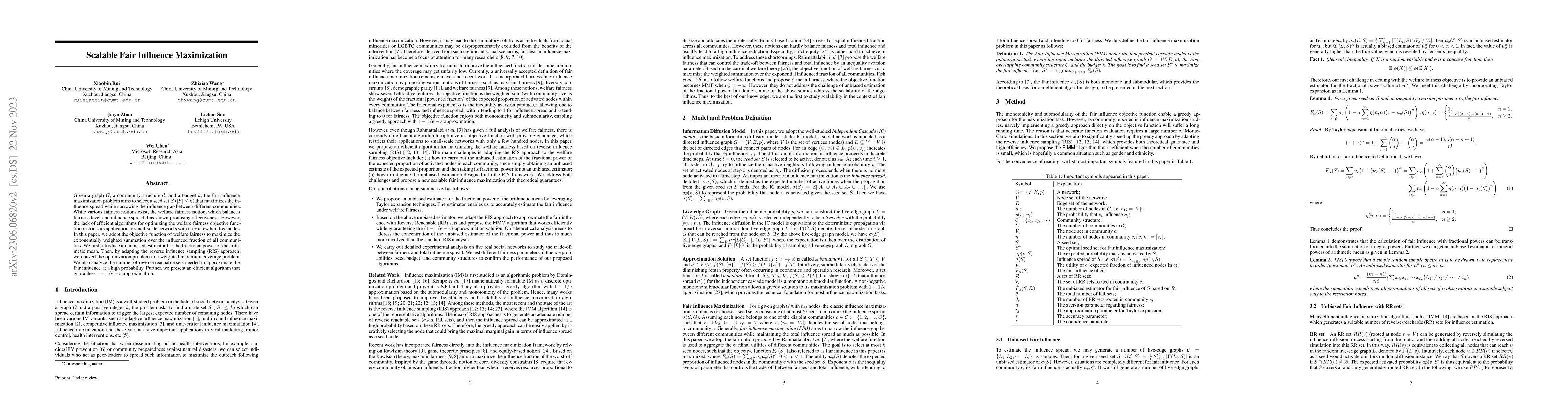 Thumbnail for Scalable Fair Influence Maximization