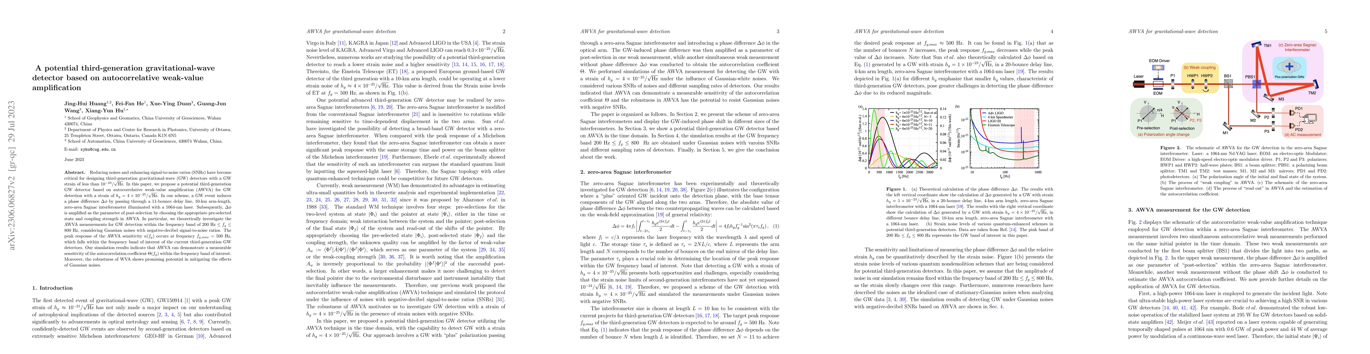 Thumbnail for A potential third-generation gravitational-wave detector based on
  autocorrelative weak-value amplification