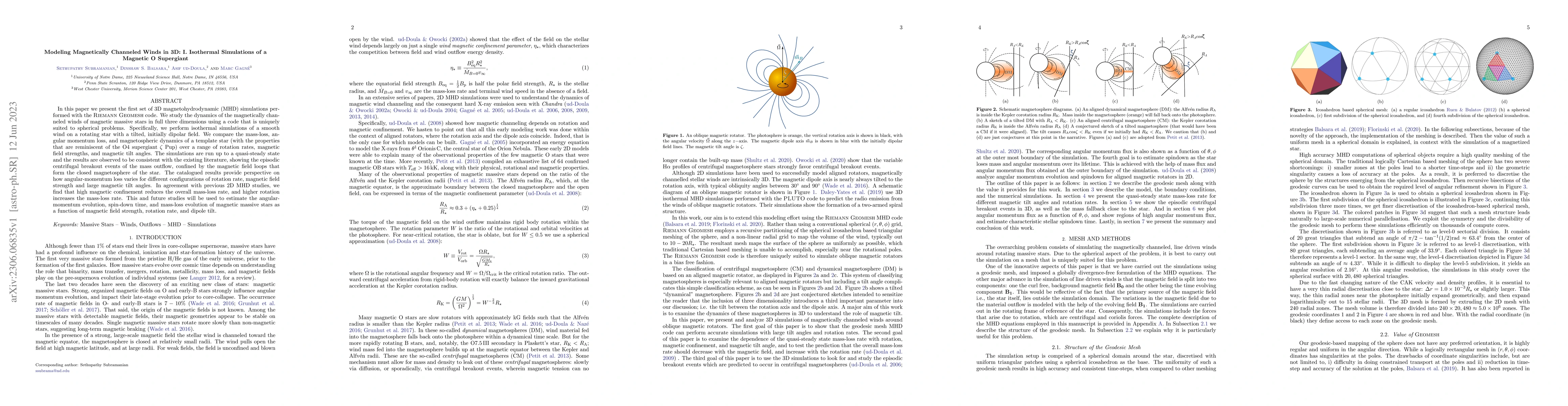 Thumbnail for Modeling Magnetically Channeled Winds in 3D: I. Isothermal Simulations
  of a Magnetic O Supergiant