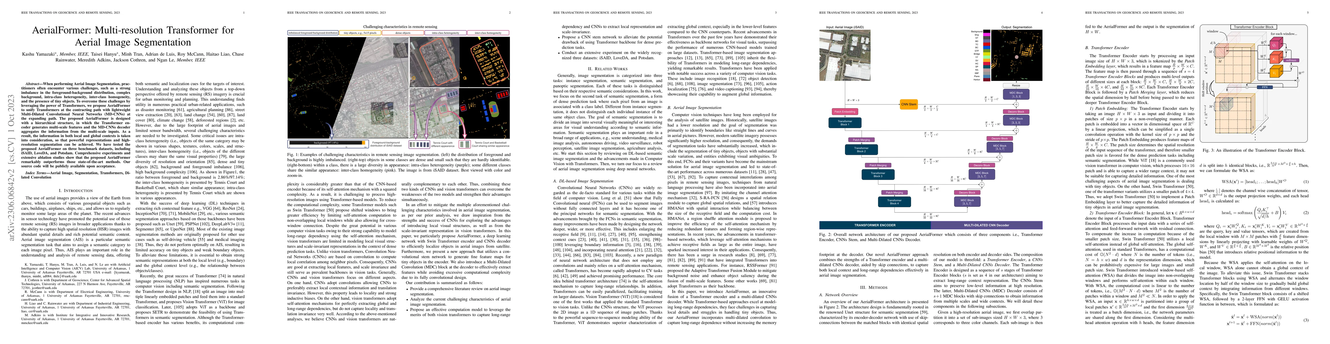 Thumbnail for AerialFormer: Multi-resolution Transformer for Aerial Image Segmentation