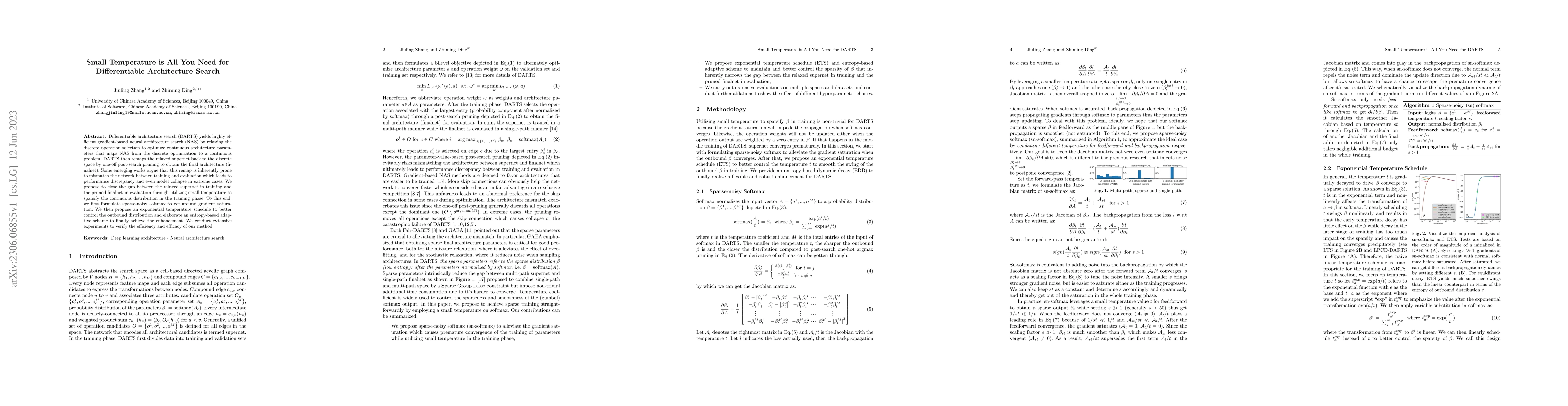 Thumbnail for Small Temperature is All You Need for Differentiable Architecture Search