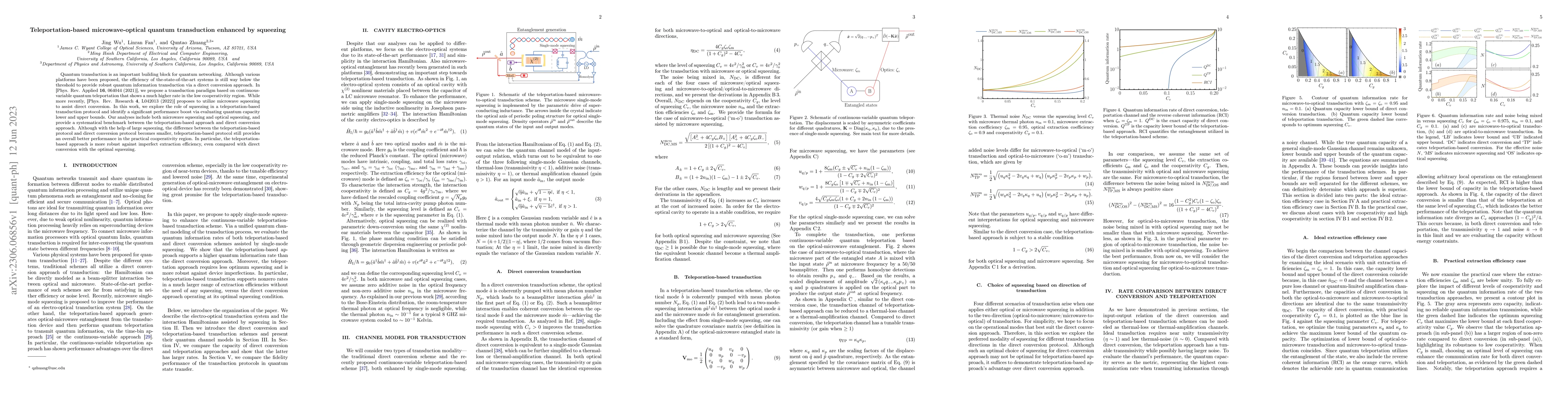 Thumbnail for Teleportation-based microwave-optical quantum transduction enhanced by
  squeezing