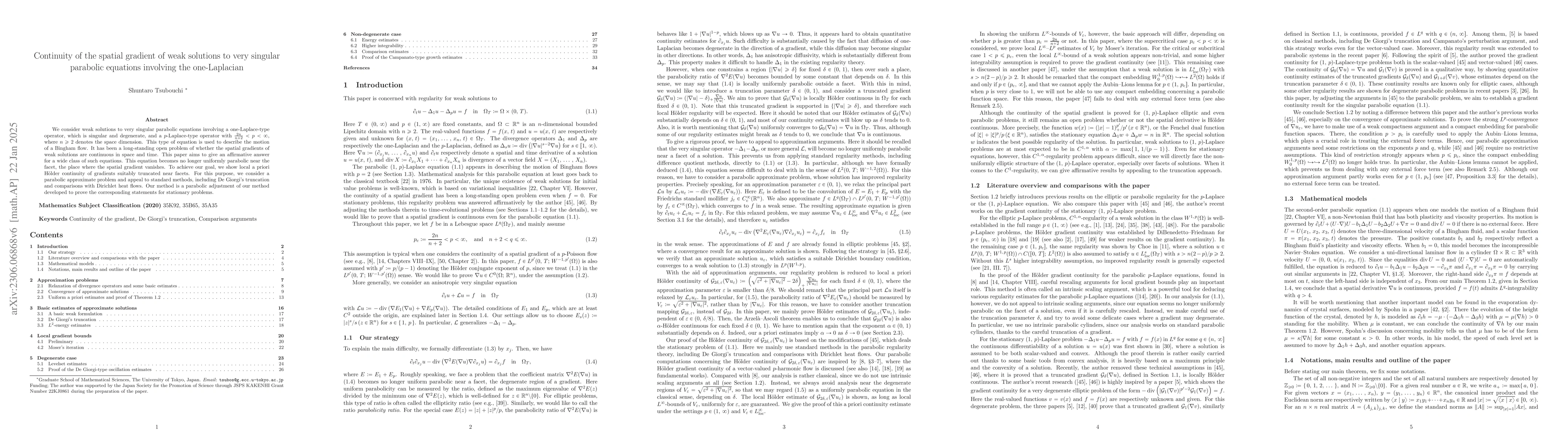 Thumbnail for Continuity of a spatial gradient of a weak solution to a very singular
  parabolic equation involving the one-Laplacian