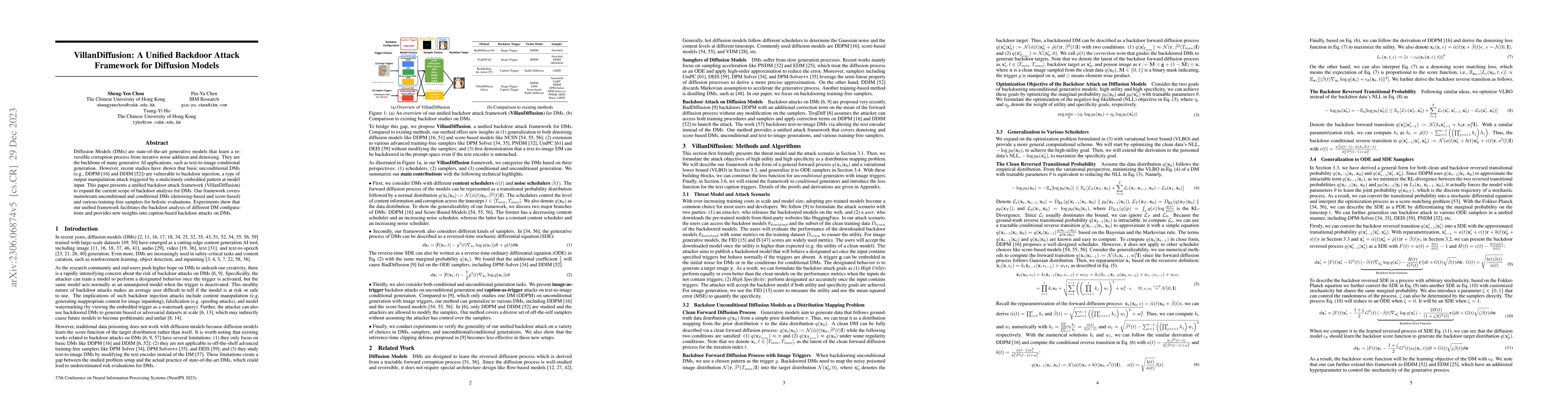 Thumbnail for VillanDiffusion: A Unified Backdoor Attack Framework for Diffusion
  Models