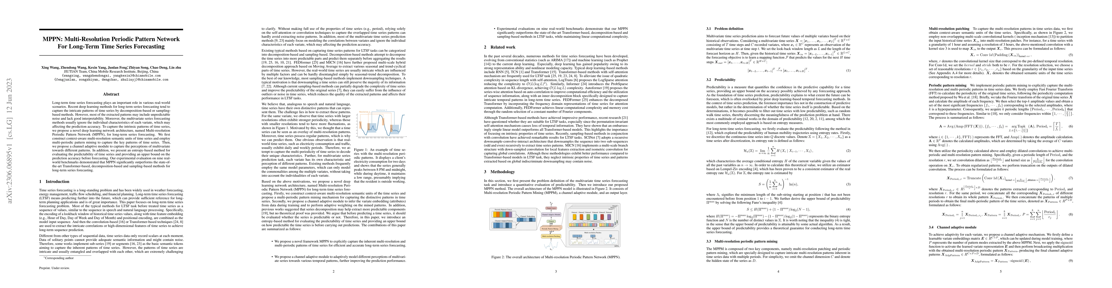 Thumbnail for MPPN: Multi-Resolution Periodic Pattern Network For Long-Term Time
  Series Forecasting