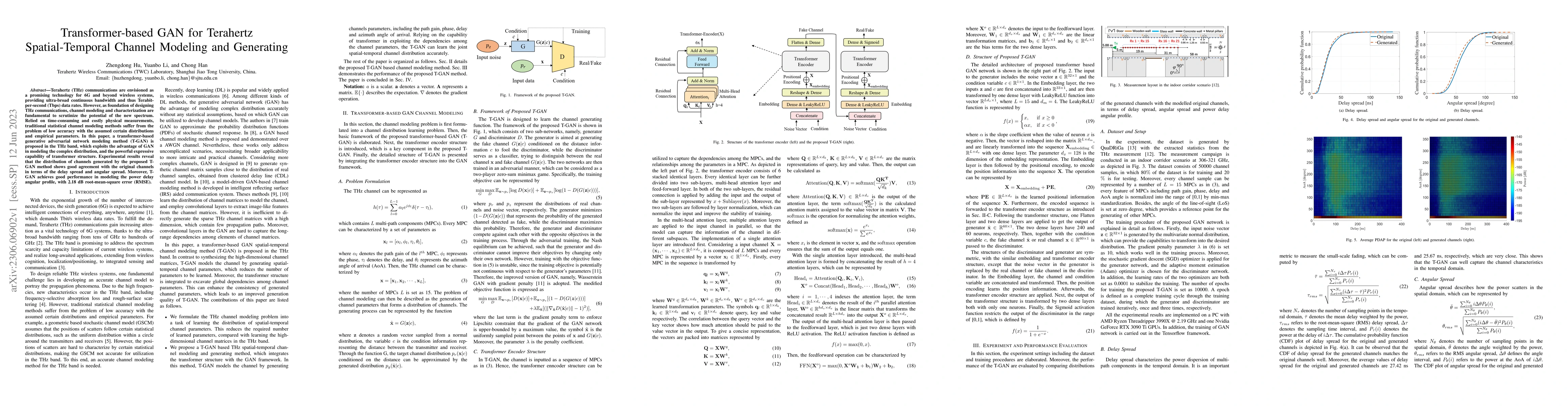 Thumbnail for Transformer-based GAN for Terahertz Spatial-Temporal Channel Modeling
  and Generating