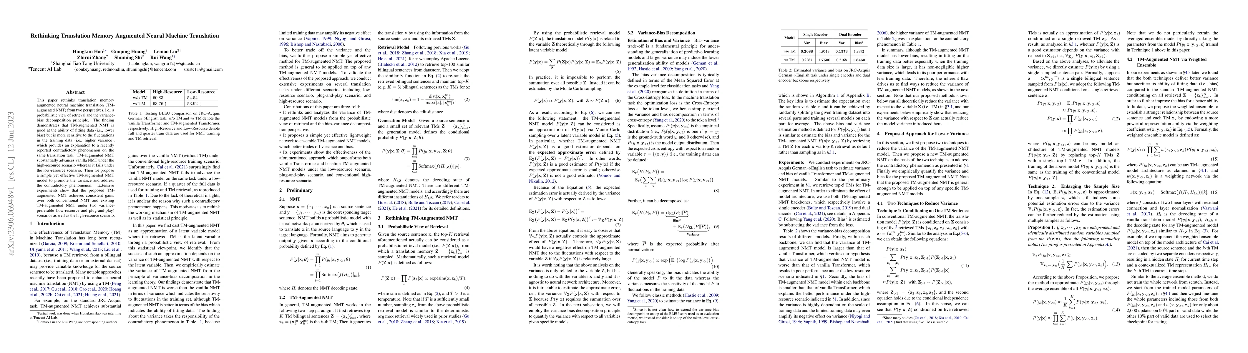 Thumbnail for Rethinking Translation Memory Augmented Neural Machine Translation