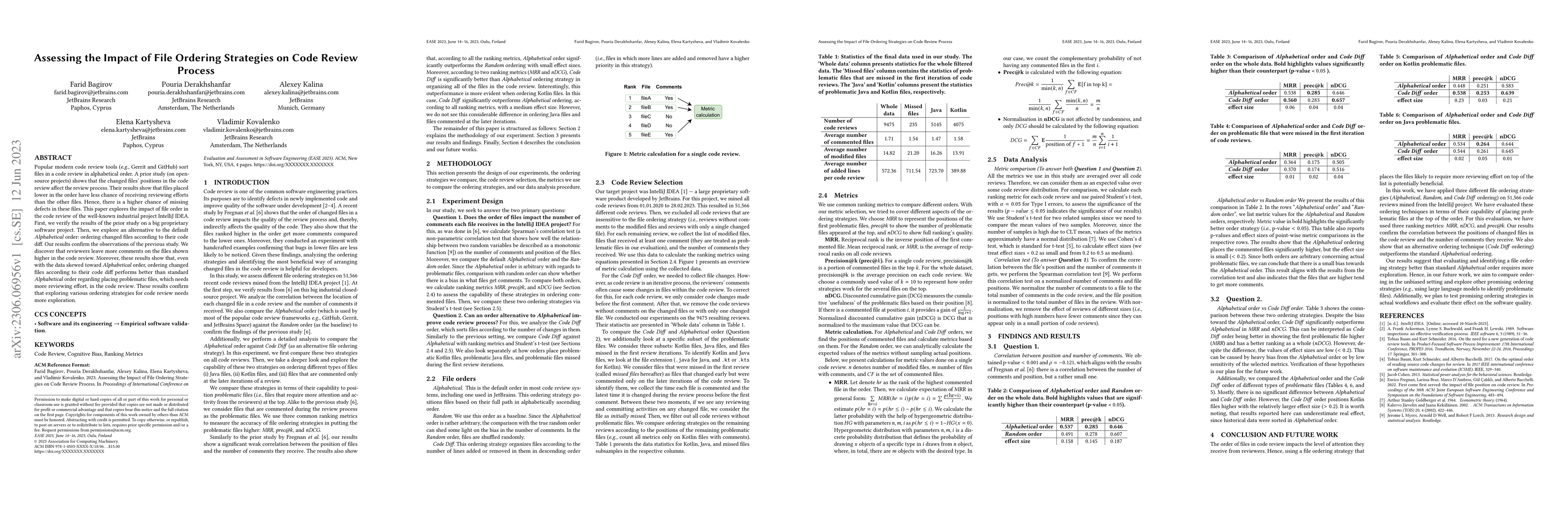 Thumbnail for Assessing the Impact of File Ordering Strategies on Code Review Process