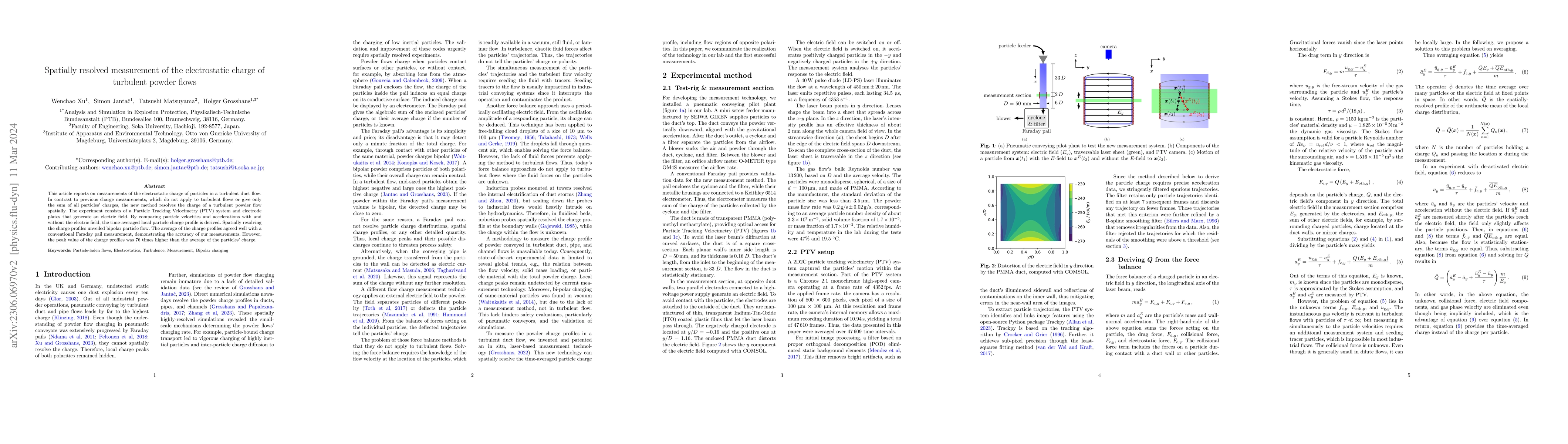 Thumbnail for Spatially resolved measurement of the electrostatic charge of turbulent
  powder flows
