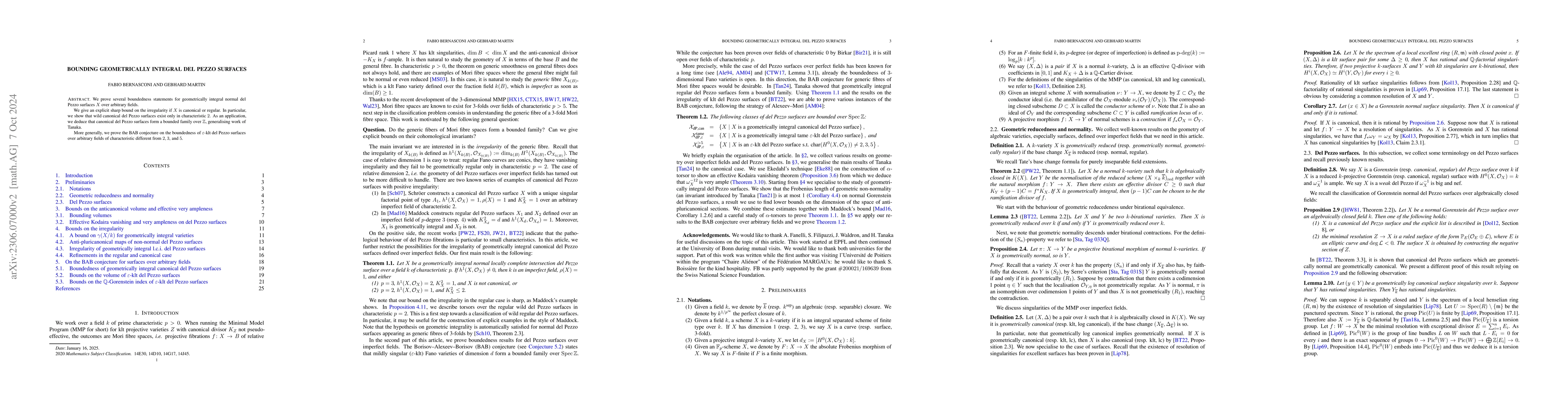 Thumbnail for Bounding geometrically integral del Pezzo surfaces