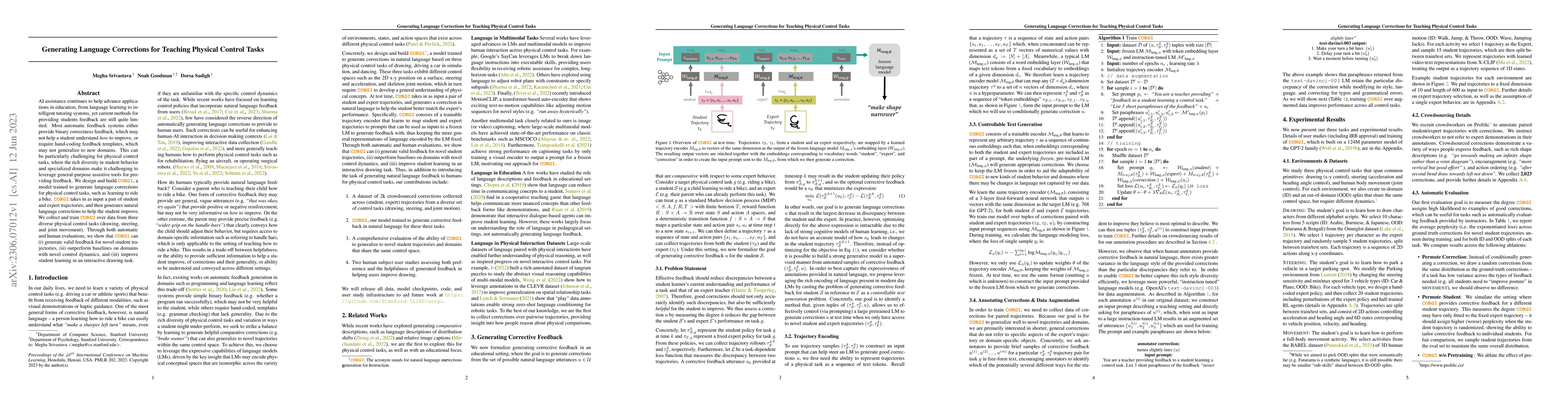 Thumbnail for Generating Language Corrections for Teaching Physical Control Tasks