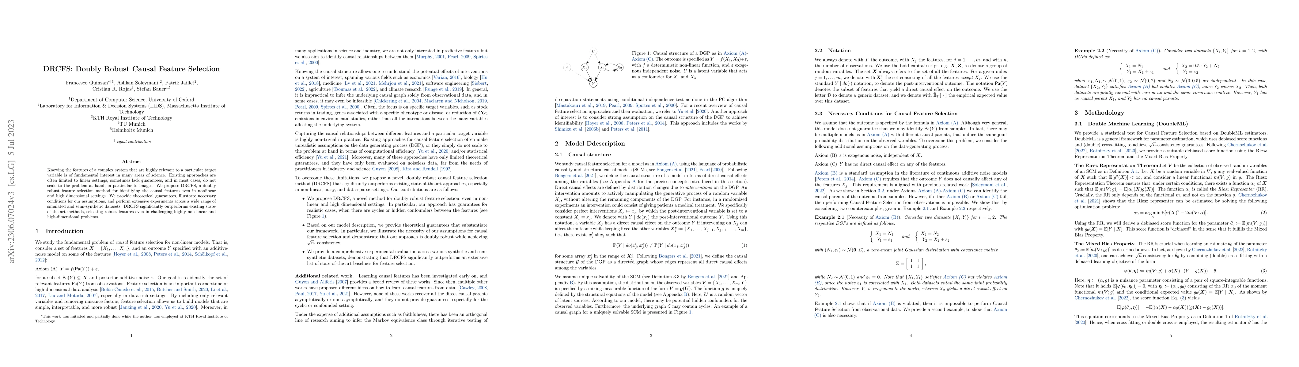 Thumbnail for DRCFS: Doubly Robust Causal Feature Selection