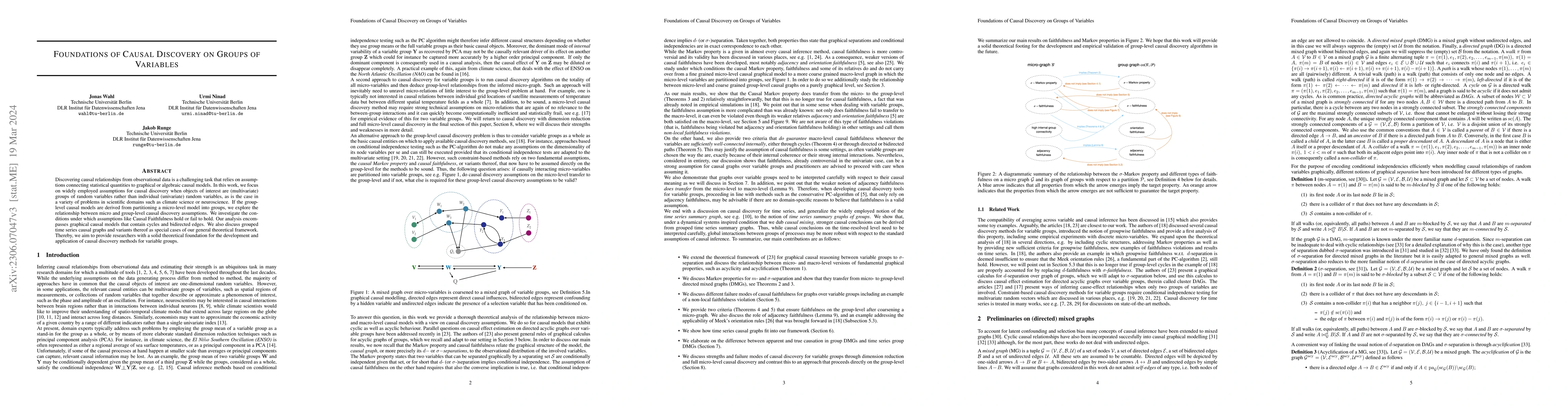 Thumbnail for Foundations of Causal Discovery on Groups of Variables