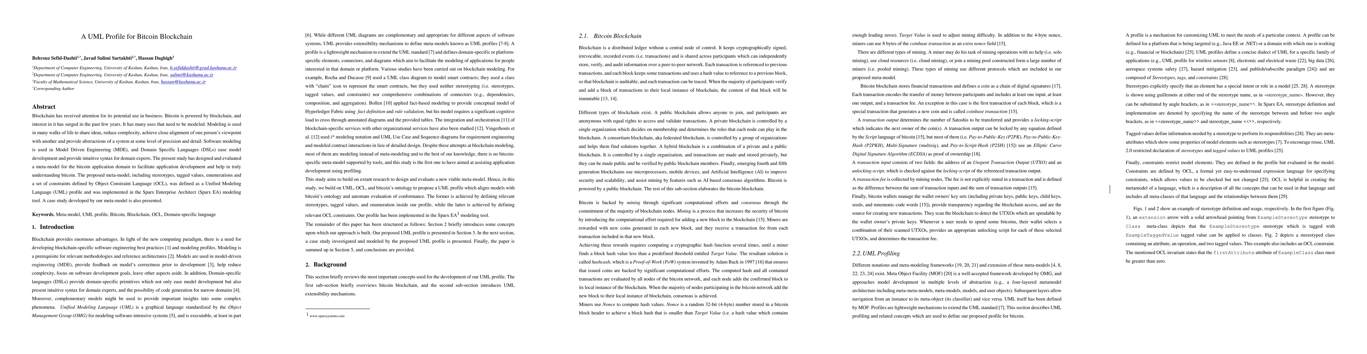 Thumbnail for A UML Profile for Bitcoin Blockchain