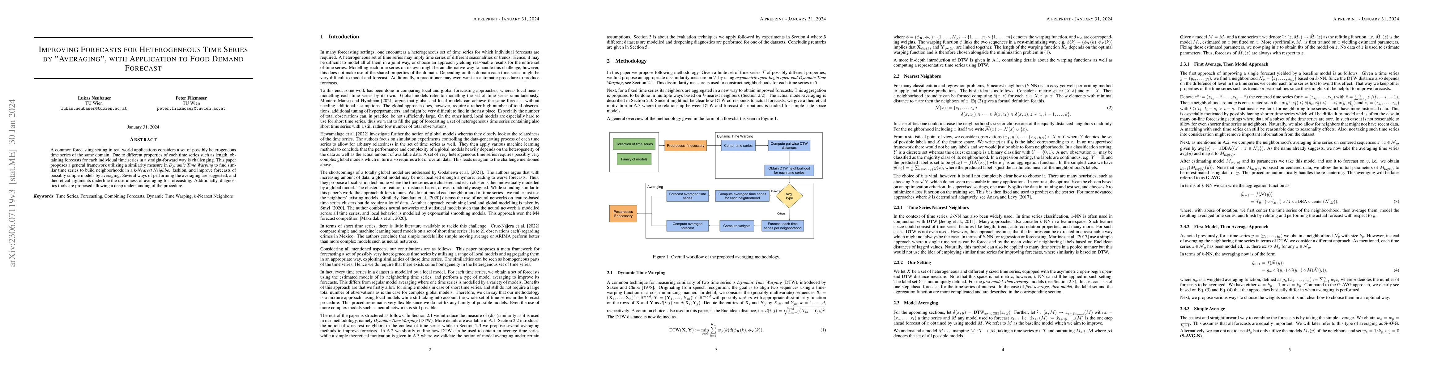 Thumbnail for Improving Forecasts for Heterogeneous Time Series by "Averaging", with
  Application to Food Demand Forecast