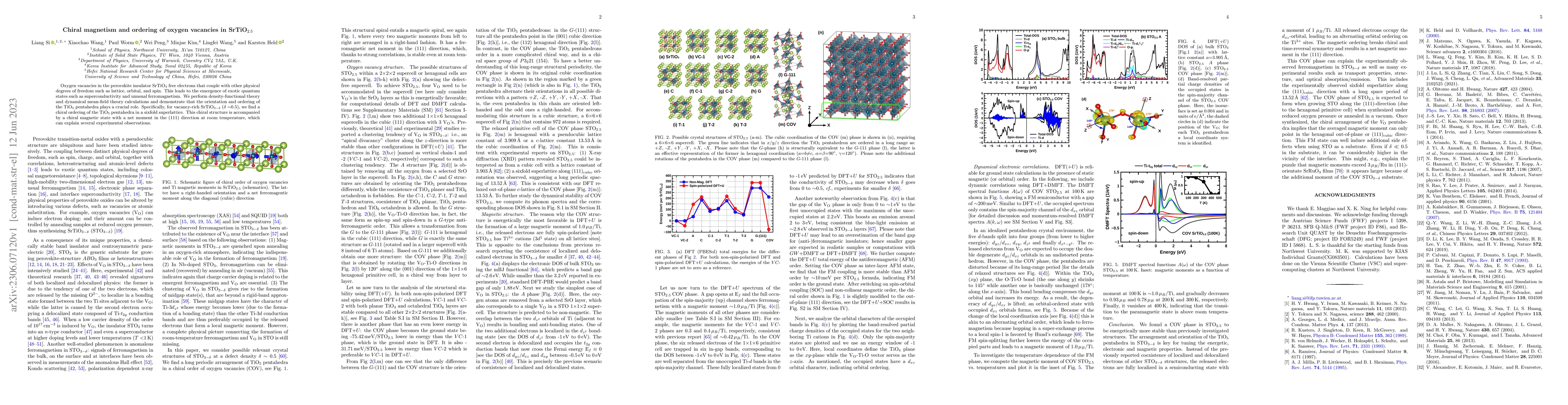 Thumbnail for Chiral magnetism and ordering of oxygen vacancies in SrTiO$_{2.5}$